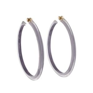 Alison Lou Loucite large jelly hoop earrings gray/purple